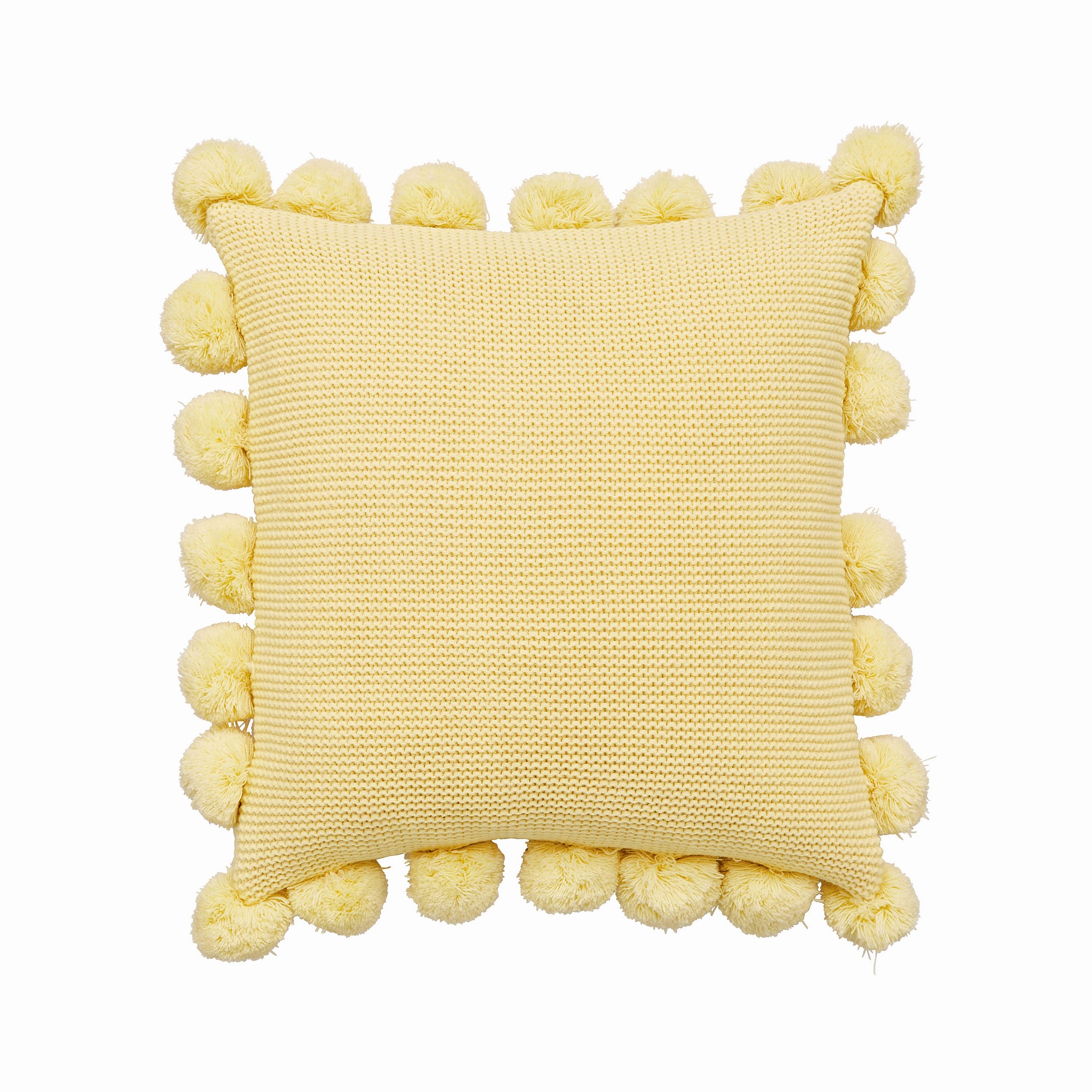 Reset Pom Pom Plain Dye Cushion By Katie Piper In Yellow